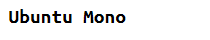 Ubuntu Mono